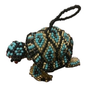 Handmade Guatemalan Beaded Turtle Ornament Gift Decoration