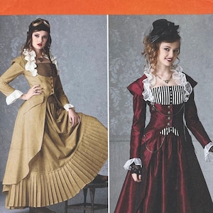 Simplicity 2172 – Wykrój na sukienkę w stylu steampunk w stylu wiktoriańskim – rozmiar 6-12 (30,5-34") – bez rozcięcia (FF)