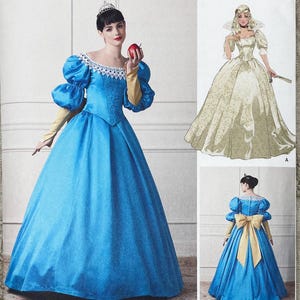 Simplicity 1728 - Princess Gown Pattern with Juliet Sleeves and Evil Queen Collar - Size 4-12 (29.5-34&quot;) - Uncut (FF)