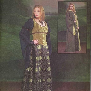 McCall&#39;s 4340 - Renaissance Fair Gown, Corset and Robe Pattern -Size 6-12 (30.5-34&quot;) - Uncut (FF)