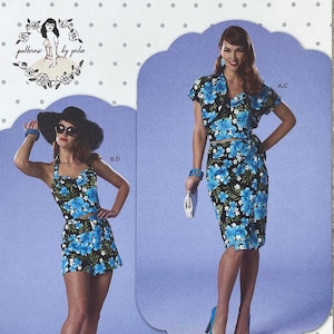 Simplicity 9290 - Gertie Bolero, Cropped Bustier, Sarong and Shorts Sewing Pattern - Size 6-14 (30.5-36") - Uncut (FF)