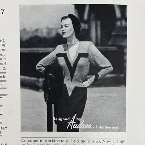 Original Beehive Hand Knit Fashions Magazine 1930s-1940s Art