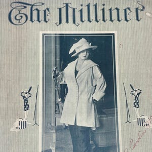 Oryginalny magazyn branżowy Milliner z 1914 r. poświęcony kapelusznictwu i strojom damskim