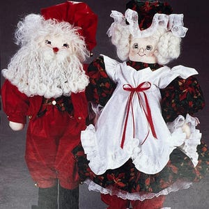 Bear Blossom  Patterns - Duke and Duchess of Toyland, Mr. and Mrs. Santa Claus Dolls Sewing Pattern - Dolls 36" - Uncut (FF)