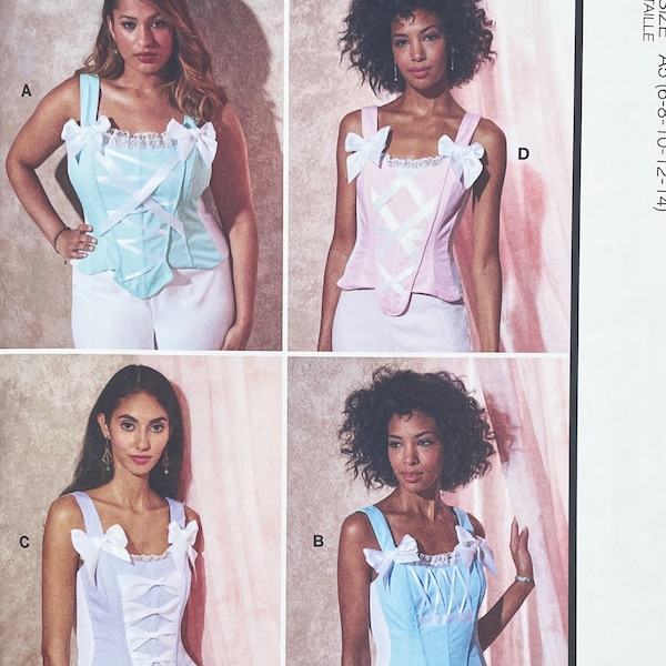 McCall's 8269 / 11414 - Boned Princess Corset Bodice Pattern - Size 6-14 or Size 14-22 - Uncut (FF)