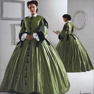 Simplicity 2887 - Civil War Dress Costume - Size 16-24 (38-46") - Uncut (FF)
