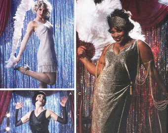 Simplicity 5400 - Chicago and Cabaret Flapper Dress Pattern - Size 6-12 (30.5-34") - Uncut (FF)
