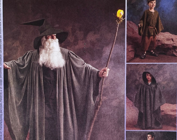 Mccall's 3789 - Adult Witch and Wizard Costume Pattern - Size S-XL (34 ...