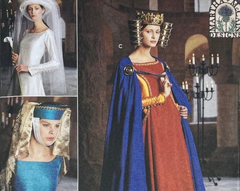 Simplicity 8728 - Medieval Cape and Headpieces Pattern - One Size - Uncut (FF)