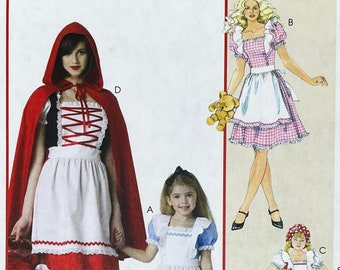 McCall's 6187 - Adult/Children's  Alice in Wonderland,  Red Riding Hood, Goldilocks and Heidi Pattern - Size Kids or Size Adult - Uncut (FF)