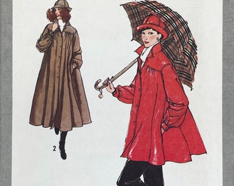 Simplicity 8829 - 1970s Swing Coat and Jacket Pattern with Bucket Hat - Size 16 (38") - Uncut (FF)