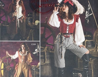 Simplicity 3677 - Women's Pirate Costume Pattern - Size 14-20 (36-42") - Uncut (FF)