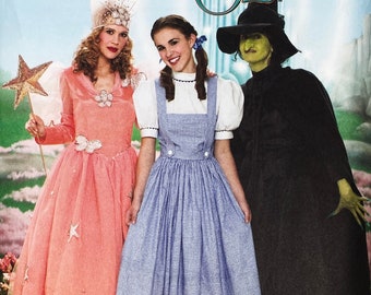 Simplicity 4136 - Adult Dorothy, Glinda the Good Witch and Wicked Witch Costume Patterns - Size 6-12 or Size 14-22 - Uncut (FF)