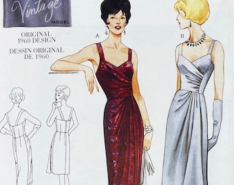 Vogue 2372 - Reissued Draped 60s Evening Gown Pattern - Size 14 (36") - Uncut (FF)
