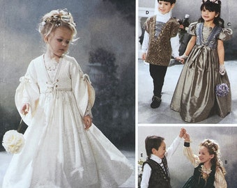 Simplicity 5909 - Childrens Renaissance Wedding Costume Pattern - Size 3-8 (22-27") - Uncut (FF)