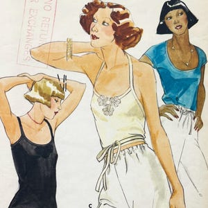 Butterick 4882 Vintage T-shirts och Linnen Sömnadsmönster - Storlek Med. (34-36") Skärning