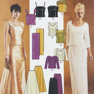 McCall's 3436 - Y2K Evening Gown Separates Sewing Pattern - Size 12-16 (34-38") - Uncut (FF)