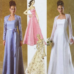 Patrón McCall's 4450 Y2K Evening Elegance Sweetheart para vestido lencero y bolero - Tallas 4-10 (75-82,5") Sin cortar