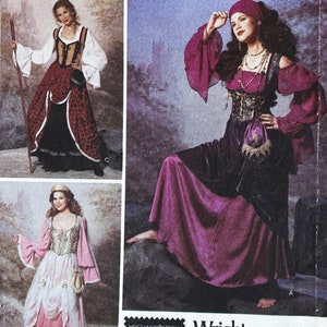 Simplicity 9966 - Princess, Medieval Wench and Fortune Teller Costume Pattern - Size 6-12 (30.5-34&quot;) - Uncut (FF)