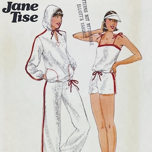 Butterick 5990 Jane Tise 1970s Sweatshirt, Sweatpants, Cami Top and Shorts Sewing Pattern - Size 14 (36")  Cut