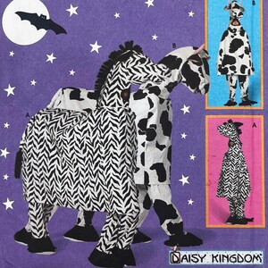 Simplicity 9199 Daisy Kingdom Zebra and Cow Costume Sewing Pattern - One Size Cut
