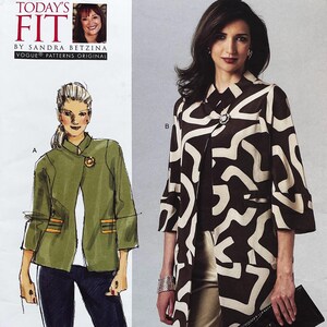 Vogue 1262 Sandra Betzina Loose-Fitting Jacket Sewing Pattern - Size A-J (32-55") - Uncut (FF)