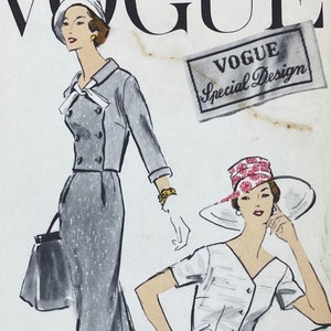 Vogue Design 4774 - Molde de costura para conjunto assimétrico dos anos 1950 composto por jaqueta curta, blusa e saia justa - Tamanho 10 (31") - Sem cortes (FF)