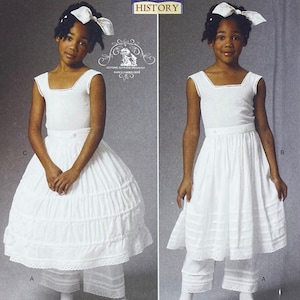 Butterick 5901 - Children's Drawers, Underskirt and Hoop Skirt Sewing Pattern - Size 2-5 (21-24") - Uncut (FF)