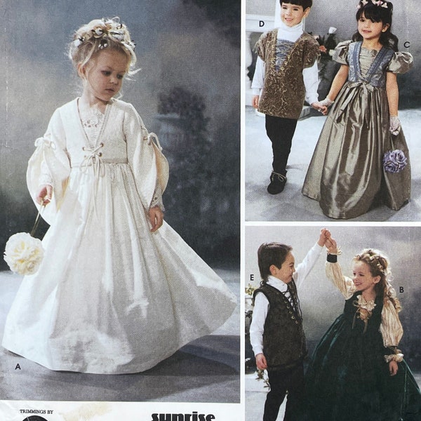 Simplicity 5909 - Motif de costume de mariage Renaissance pour enfants - Taille 3-8 (22-27") - Non découpé (FF)