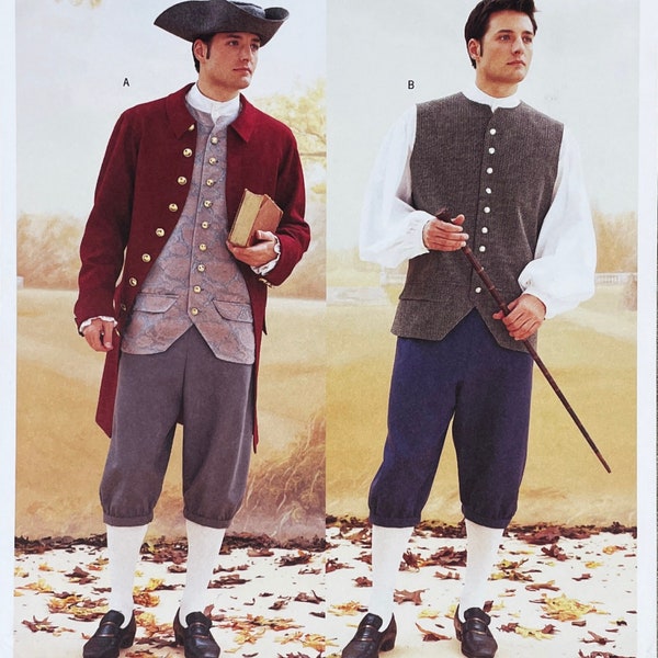 Butterick 3072 - Men's Revolutionary War Costume Pattern - Size 32-36", 38-42", or 44-48" - Uncut (FF)