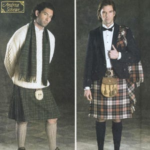 Simplicity 5029 Men's Kilt, Jacket, and Shoulder Plaid Sewing Pattern - Uncut Size L-XL (42-48")