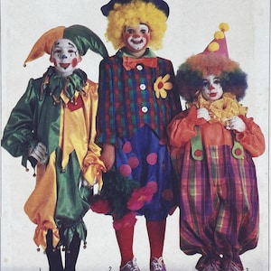 Simplicity 7120 - Shirley Botsford Children's Jester and Clown Costume Sewing Pattern - Size Medium (6-8) - Uncut (FF)