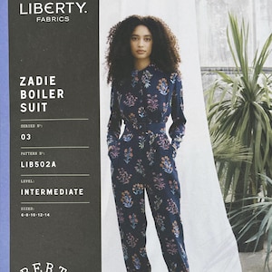 リバティファブリックス 502A - ザディ ボイラースーツ型紙 - サイズ 6-14 (78-92 cm) - 未裁断 (FF)