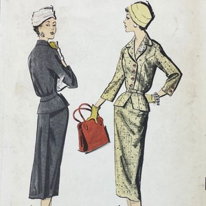 Advance 8209 Belted Suit Sewing Pattern with Back Panel Walking Pleat Skirt - Size 10 (31") Uncut