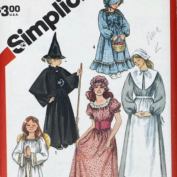 Simplicity 5741 -  Misses Prairie Dress with Bonnet, Quaker, Witch and Angel Costumes - Size Large (40-42") - Uncut (FF)