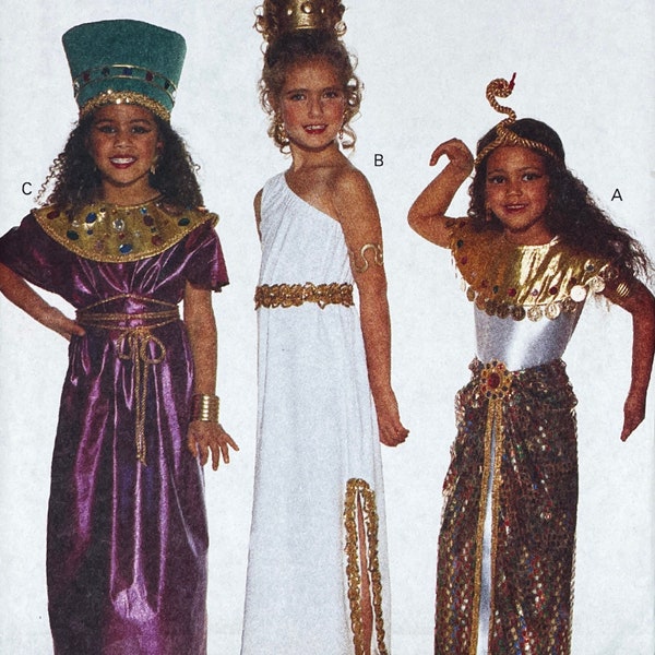 Butterick 3586 - Children's Egyptian Princess and Greek Goddess Costume - Size XS-L (23-32") - Uncut (FF)