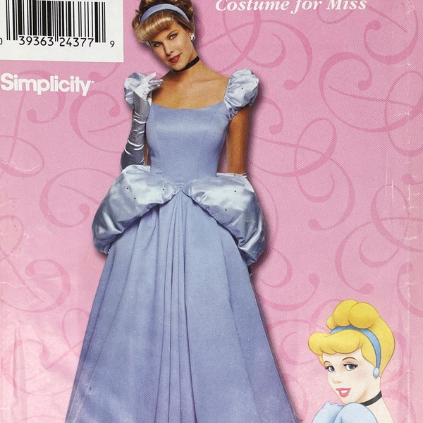 Simplicity 9382 - Adult Cinderella Costume Patterns - Size 8-18 (31.5-40") - Uncut (FF)
