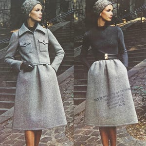 Vogue 2480 Nina Ricci Original 1970s Dress and Jacket Sewing Pattern - Size 12 (B34") Cut