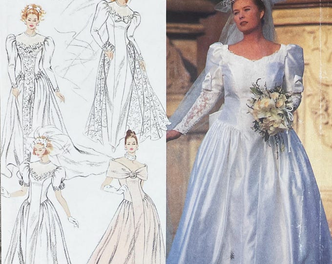Mccall's 8003 - 1990s Alicyn Wedding Gown Pattern With Open Back and ...