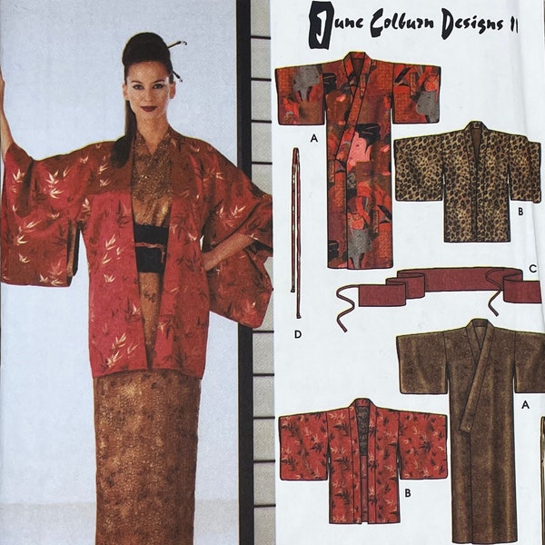 Simplicity 5839 - June Colburn Kimono, Haori and Obi Pattern - Size XS-XL (30.5-46") - Uncut (FF)