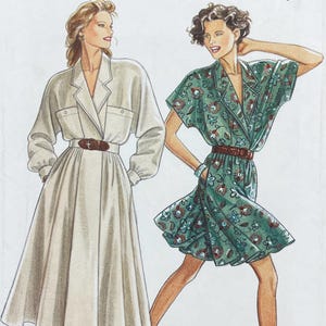 New Look 6588 Schnittmuster Vintage 1980's Shirtkleid und Hosenkleid Schnittmuster - ungeschnitten Größe 31.5-42"