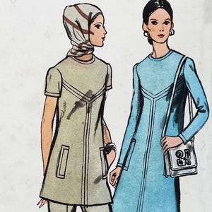 Vogue 7938 Space Age Dress, Tunic and Pants Pattern - Rozmiar 12 (34")
