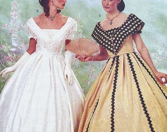 Butterick 6693 Making History Civil War Ball Gown Sewing Pattern - Size 18-22 (40-44") Cut