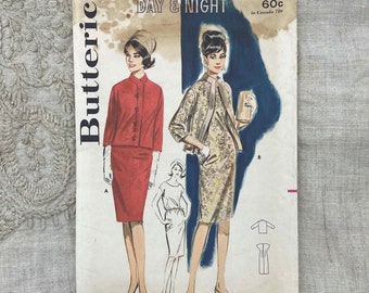 Butterick 2836 - 1960s Day and Night Shift Dress and Standing Collar Jacket Pattern - Size 10 (31") - Uncut (FF)