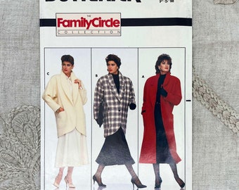Butterick 4039 - Family Circle Very Loose A-Line Coat Pattern - Size 6-14 (30.5-36") - Uncut (FF)