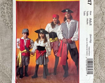 McCall's 4952 - Adult or Kids Pirate Costume Pattern - Adult or Kids Size - Uncut (FF)