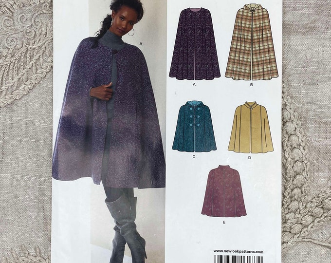 New Look 6073 - Cape With Arm Openings Pattern - Size XS-XL (30.5-46 ...