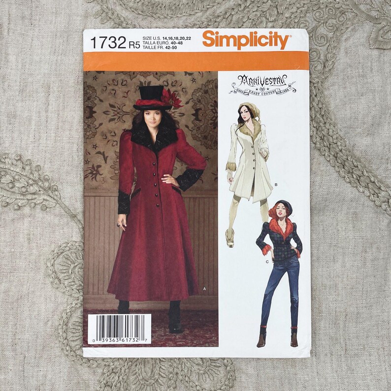 Simplicity Steampunk Pattern Simplicity 1732 Steampunk Victorian Style Arkivestry Coat Sewing ...