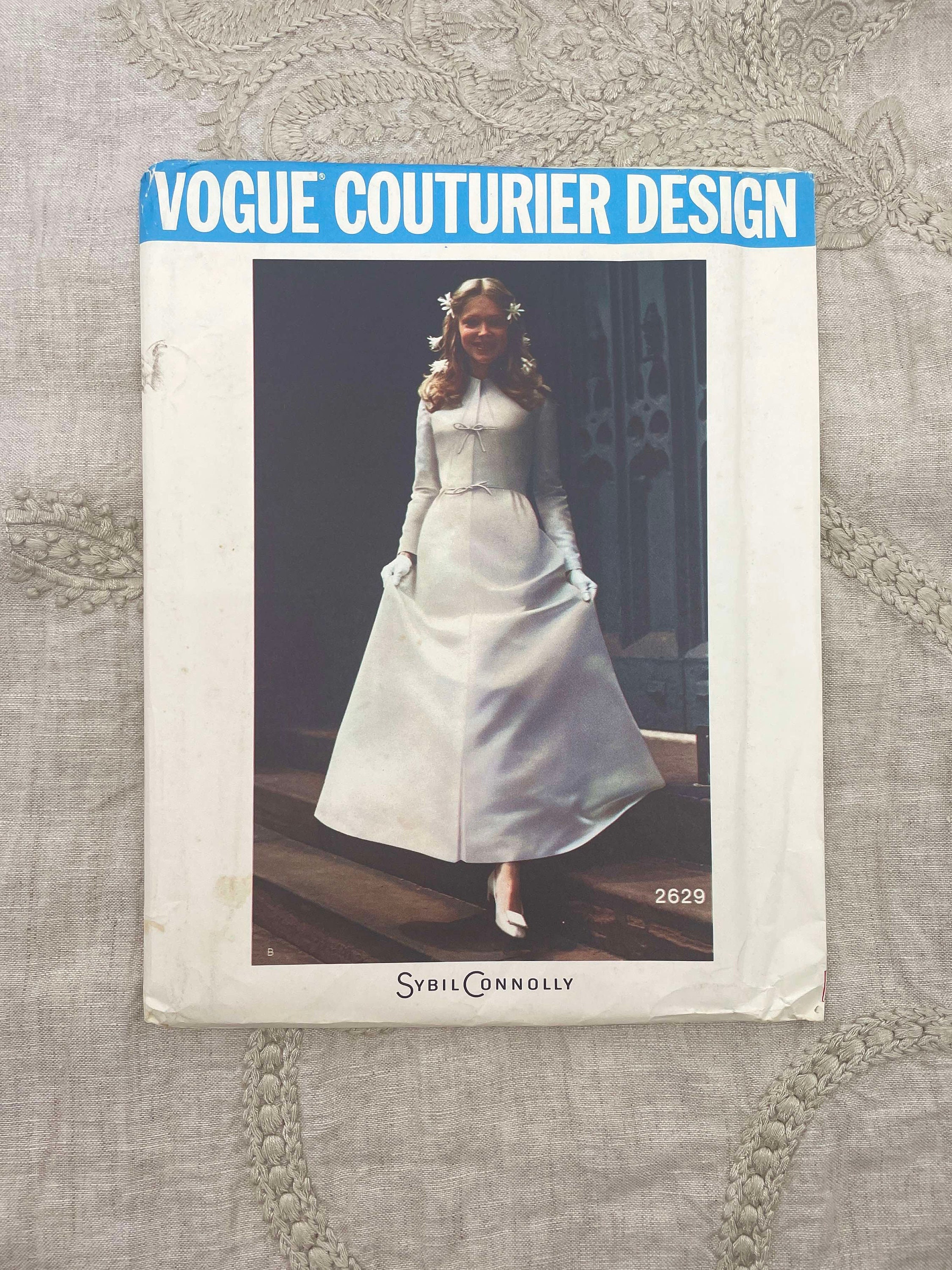 Vogue 2629 Rare Sybil Connolly 1970s Bridal Dress Pattern - Etsy 日本