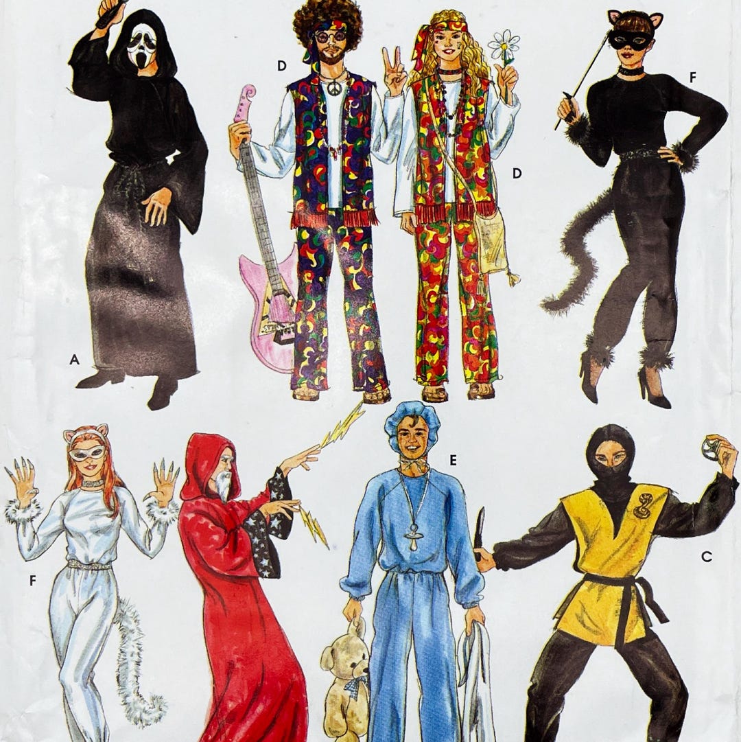 Simplicity 8871 - Cat, Wizard, Baby, Ninja and Hippie Costume Sewing ...